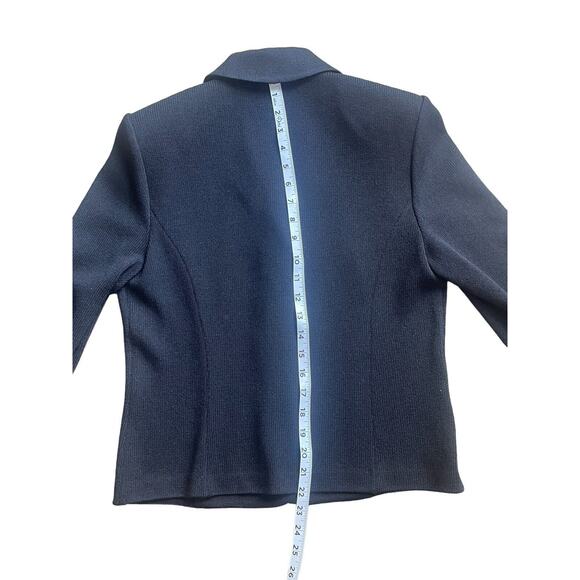 ST JOHN Evening Black Santana Knit Formal Jacket Women’s Size 6 Pristine - Picture 8 of 9